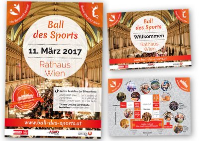 Ball des Sports - Plakat, Folder, Location-Plan