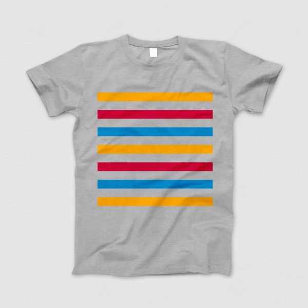 Streifen-T-Shirt, grau-meliert, 3 Farben
