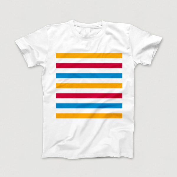 Streifen-T-Shirt, weiss, 3 Farben