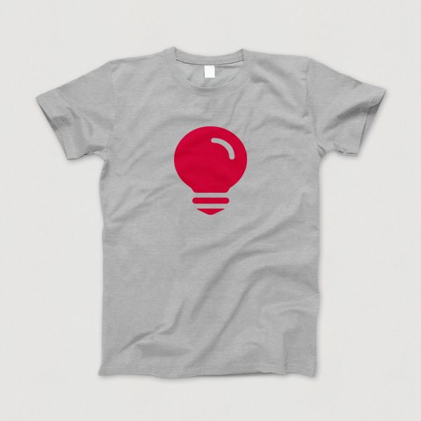 Awesome-Shirt, grau-meliert, "Idee" (rot)