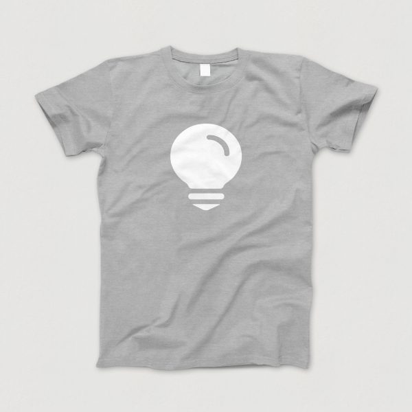 Awesome-Shirt, grau-meliert, "Idee" (weiss)
