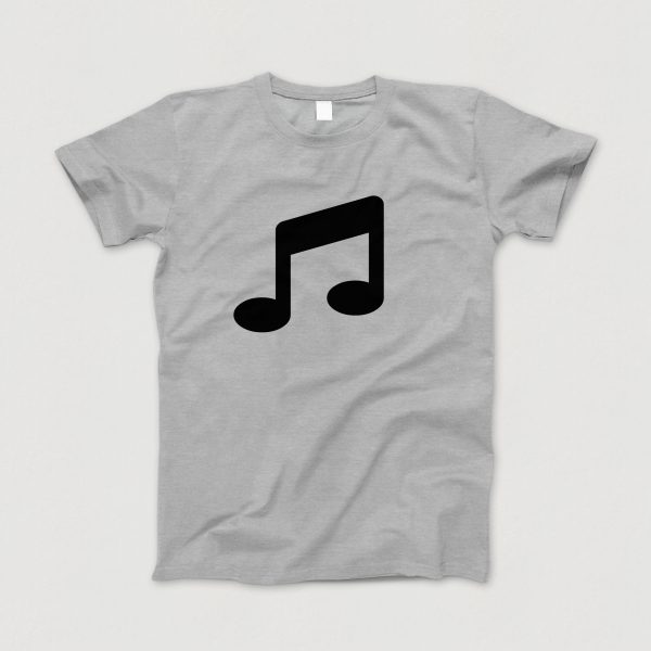 Awesome-Shirt, grau-meliert, "Musik" (schwarz)