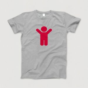 Awesome-Shirt, grau-meliert, "Sport" (rot)