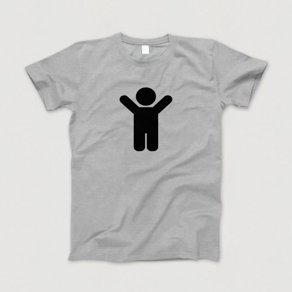 Awesome-Shirt, grau-meliert, "Sport" (schwarz)