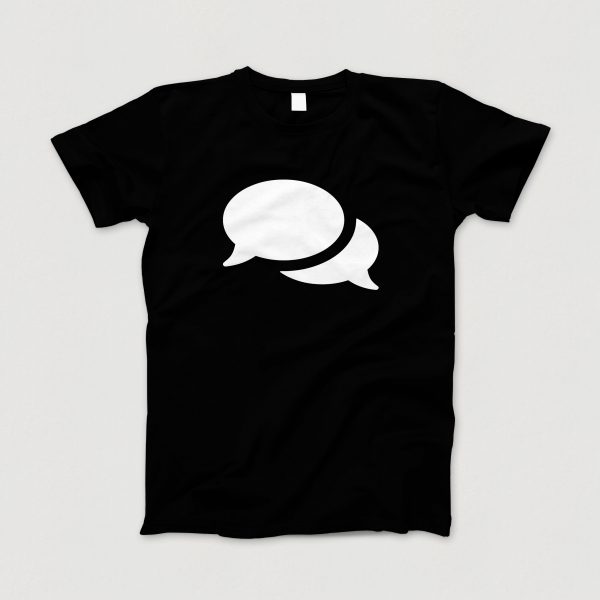 Awesome-Shirt, schwarz, "Dialog" (weiss)