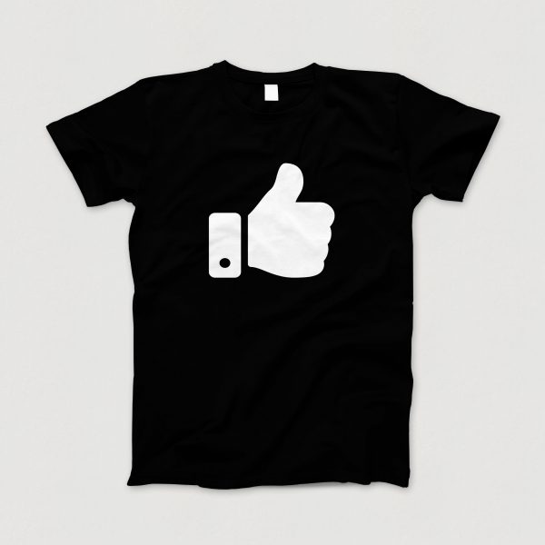 Awesome-Shirt, schwarz, "Like" (weiss)