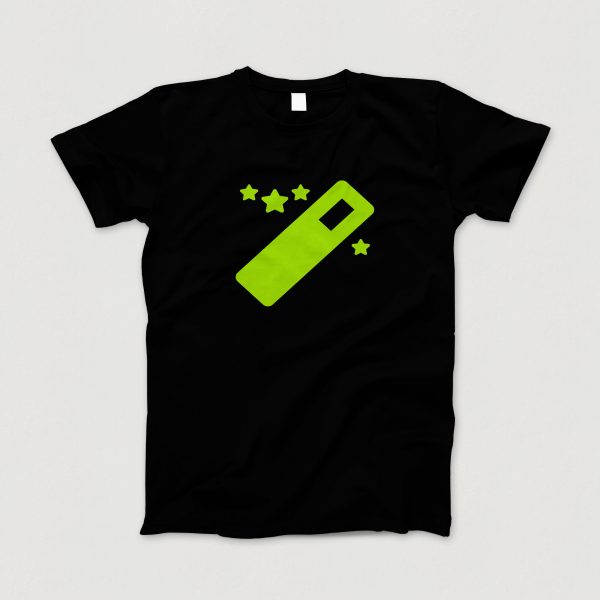Awesome-Shirt, schwarz, "Magic" (grün)