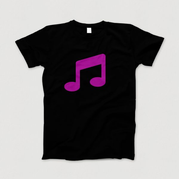 Awesome-Shirt, schwarz, "Musik" (lila)