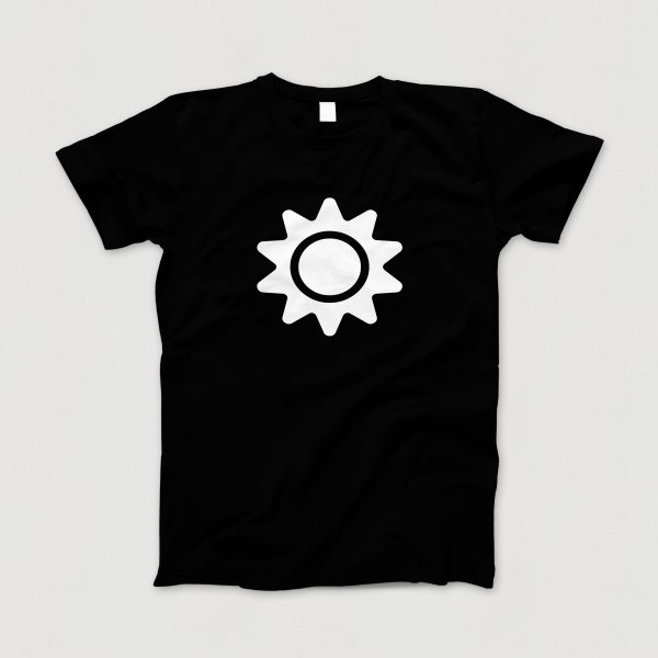 Awesome-Shirt, schwarz, "Sonne" (weiss)