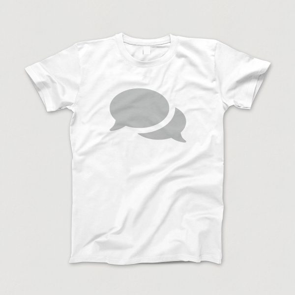 Awesome-Shirt, weiss, "Dialog" (grau)