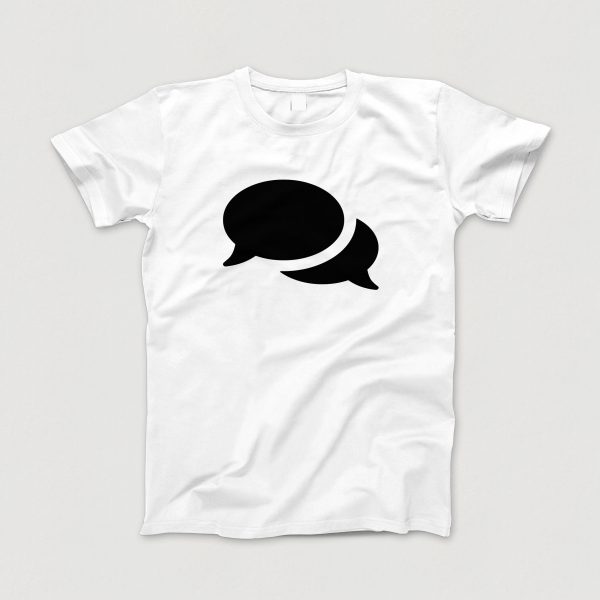 Awesome-Shirt, weiss, "Dialog" (schwarz)