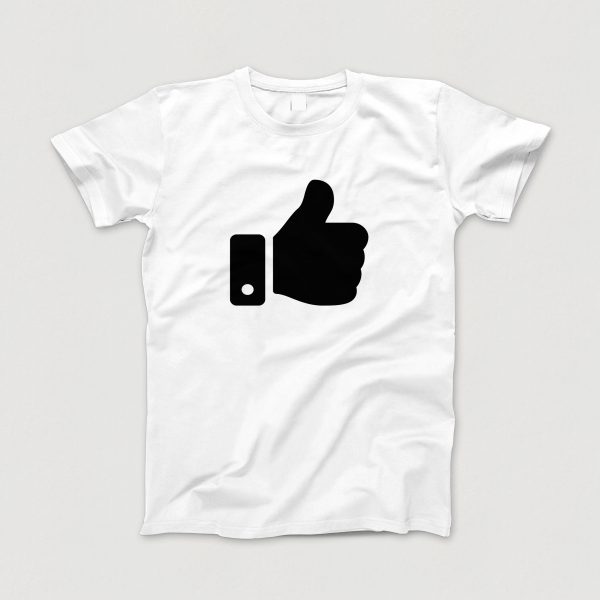 Awesome-Shirt, weiss, "Like" (schwarz)