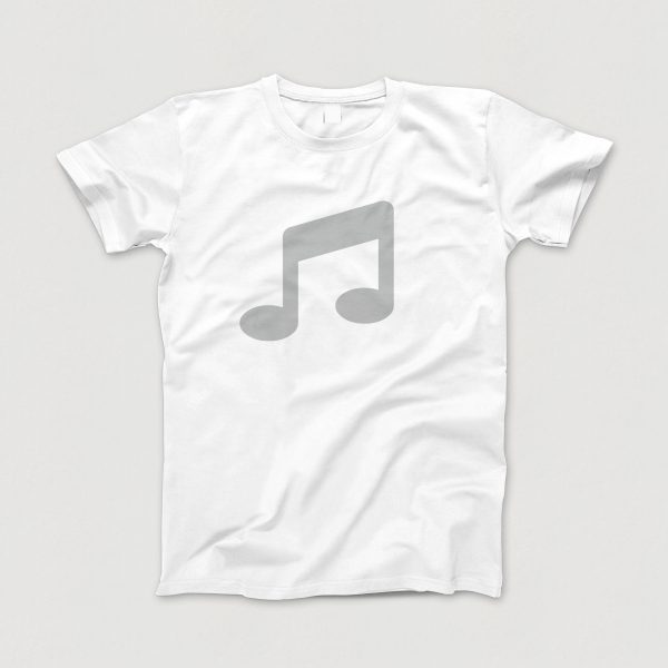 Awesome-Shirt, weiss, "Musik" (grau)