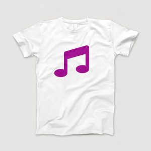 Awesome-Shirt, weiss, "Musik" (lila)