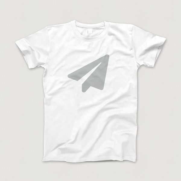 Awesome-Shirt, weiss, "Papierflieger" (grau)