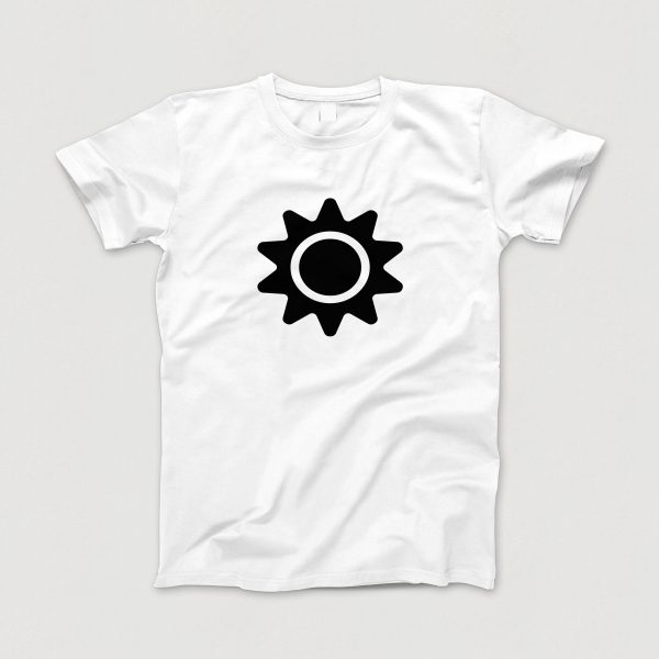 Awesome-Shirt, weiss, "Sonne" (schwarz)