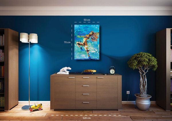 Sarah Burgstaller, Bild "Movement" im Wohnzimmer